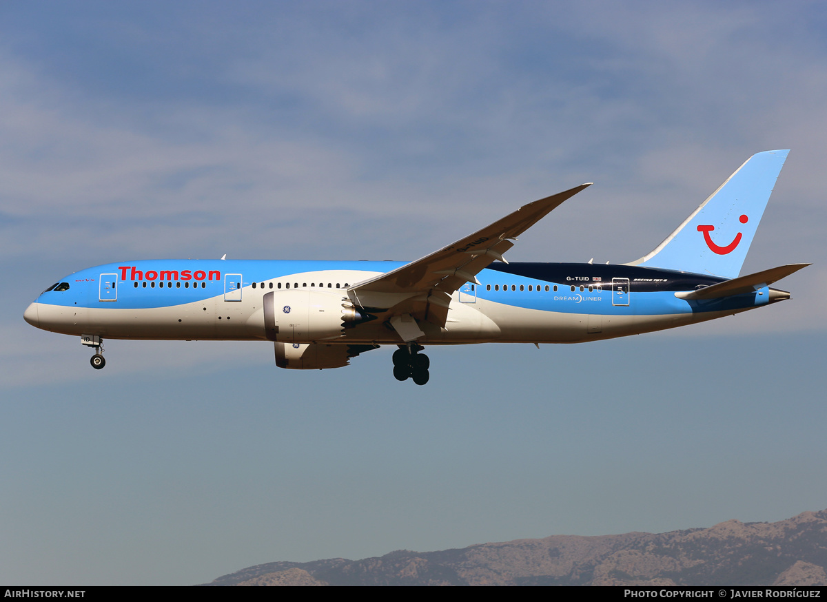 Aircraft Photo of G-TUID | Boeing 787-8 Dreamliner | Thomson Airways | AirHistory.net #594532