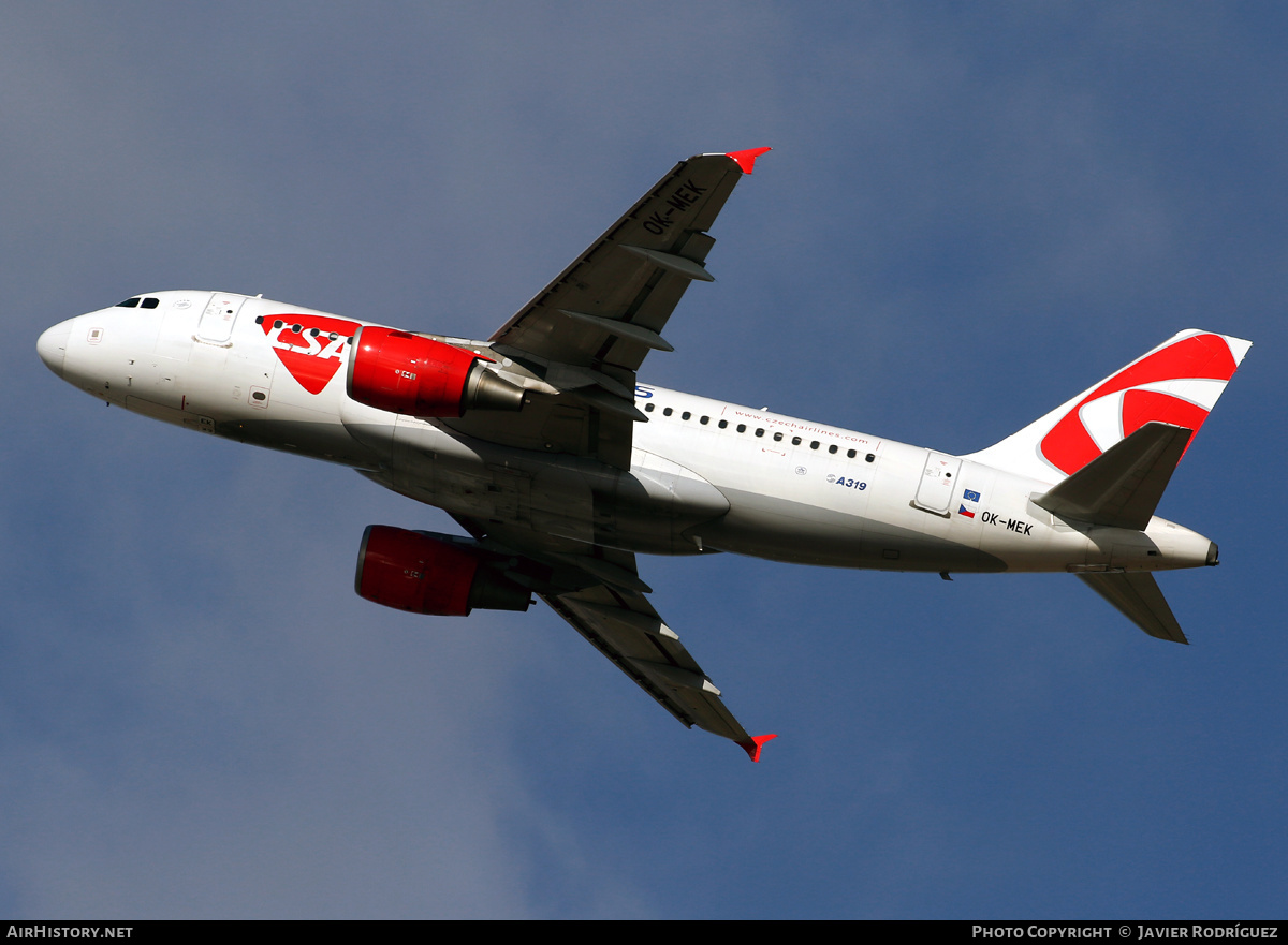 Aircraft Photo of OK-MEK | Airbus A319-112 | ČSA - Czech Airlines | AirHistory.net #594618