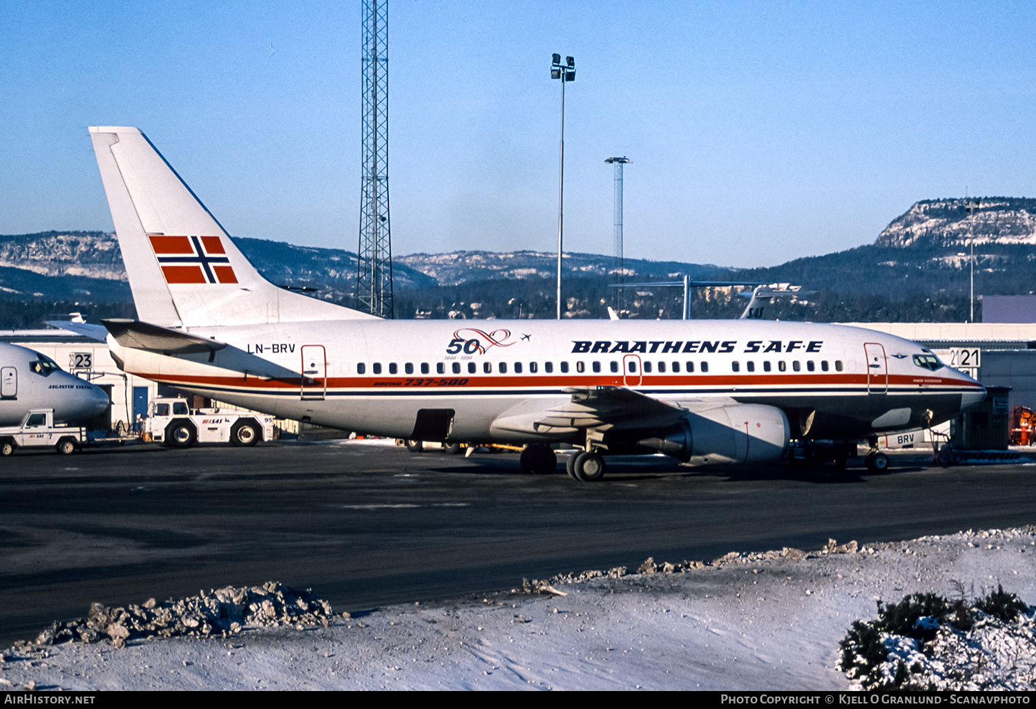 Aircraft Photo of LN-BRV | Boeing 737-505 | Braathens SAFE | AirHistory.net #594698