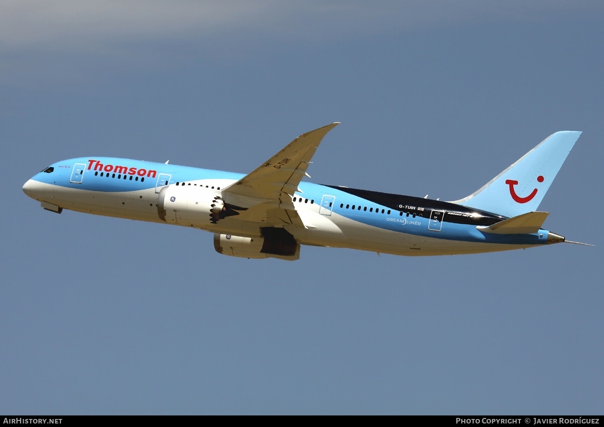 Aircraft Photo of G-TUIH | Boeing 787-8 Dreamliner | Thomson Airways | AirHistory.net #594836