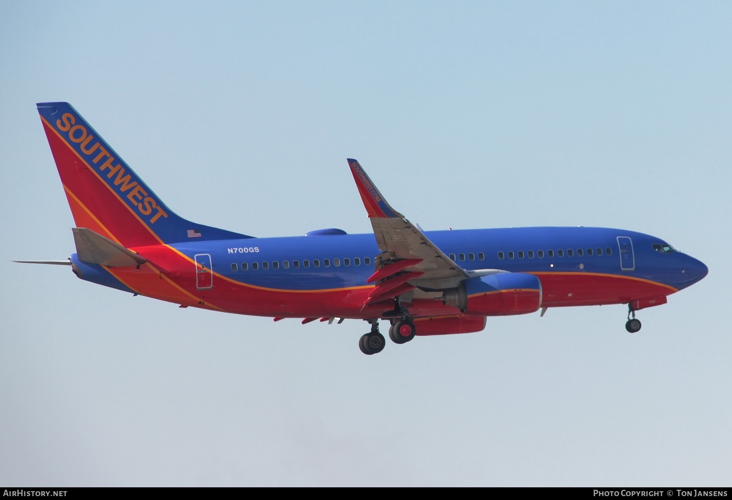 Aircraft Photo of N700GS | Boeing 737-7H4 | Southwest Airlines | AirHistory.net #594994