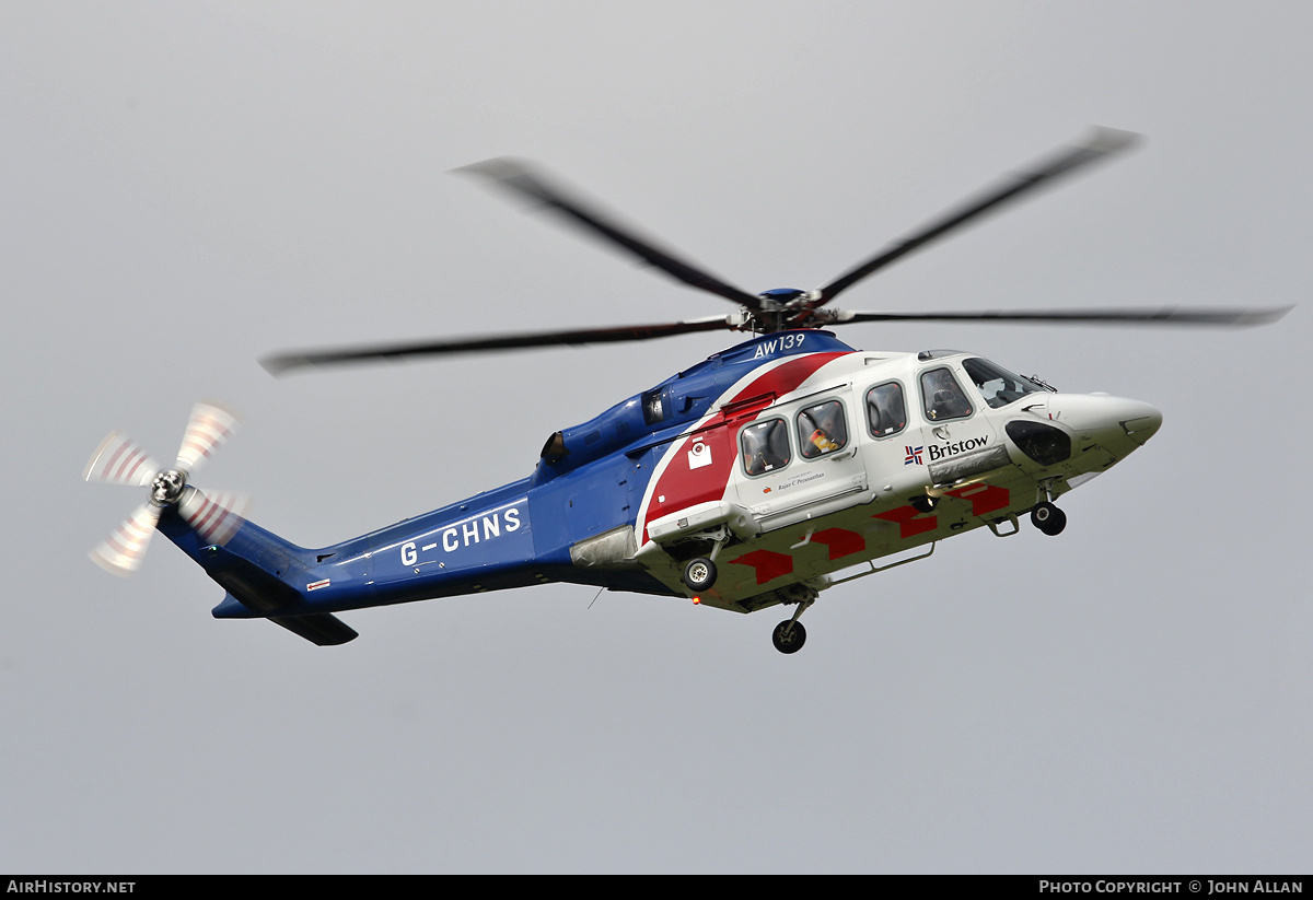 Aircraft Photo of G-CHNS | AgustaWestland AW-139 | Bristow Helicopters | AirHistory.net #595067