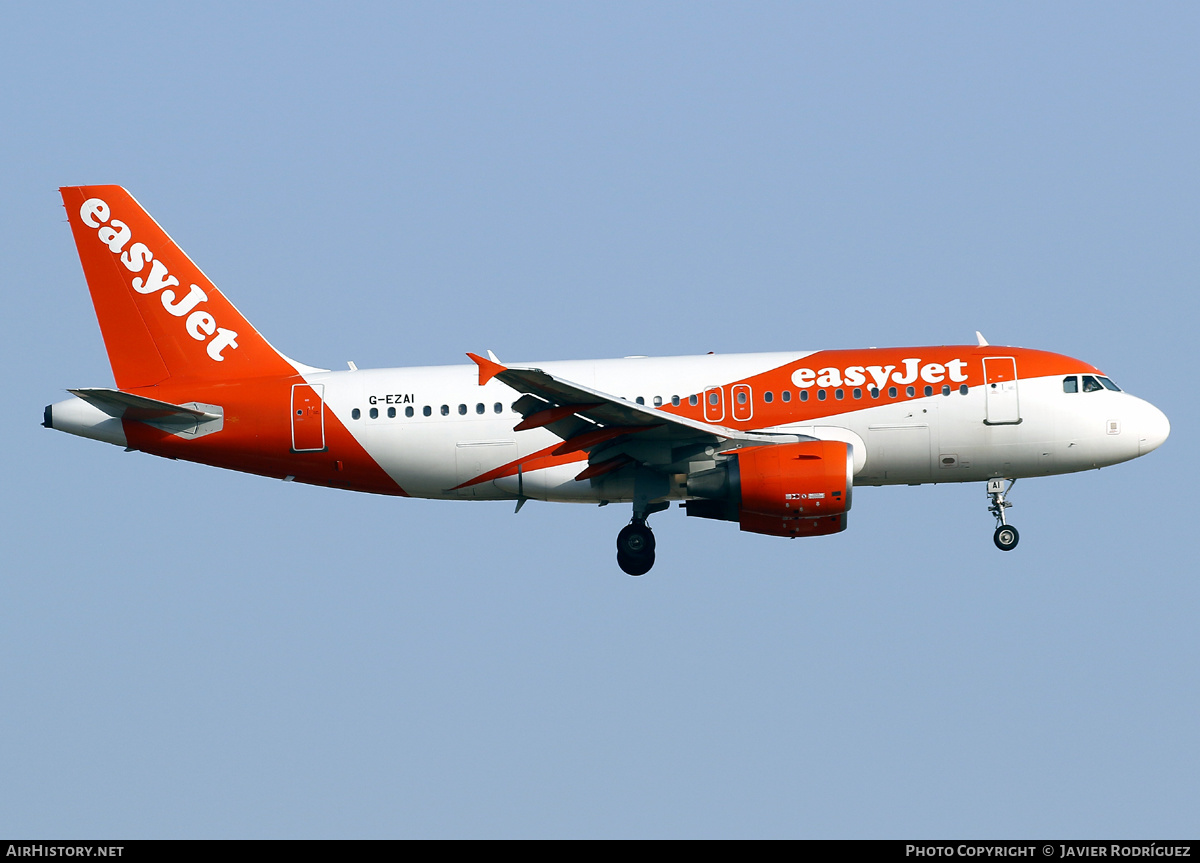Aircraft Photo of G-EZAI | Airbus A319-111 | EasyJet | AirHistory.net #595088