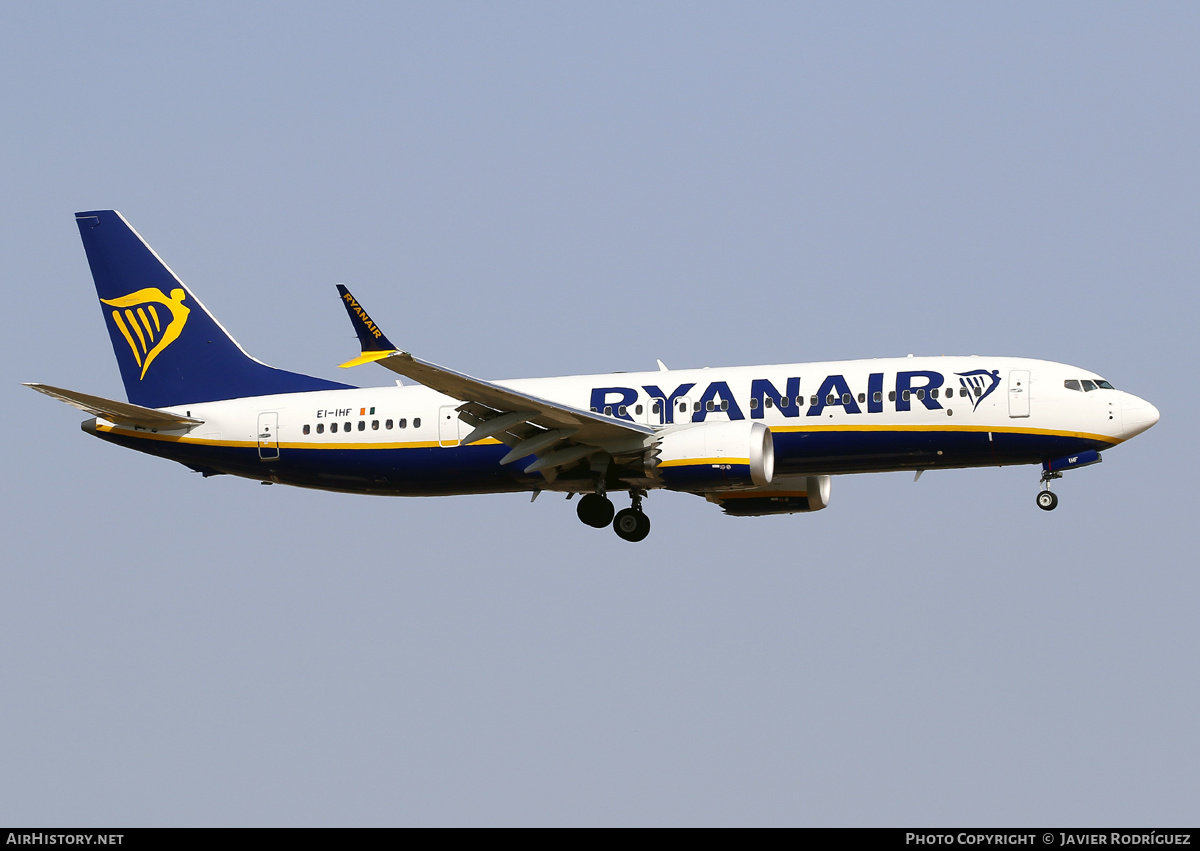Aircraft Photo of EI-IHF | Boeing 737-8200 Max 200 | Ryanair | AirHistory.net #595335