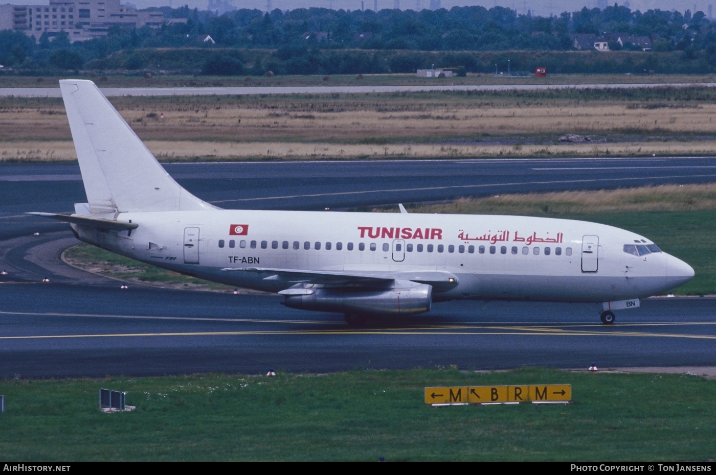 Aircraft Photo of TF-ABN | Boeing 737-2S3/Adv | Tunisair | AirHistory.net #595408