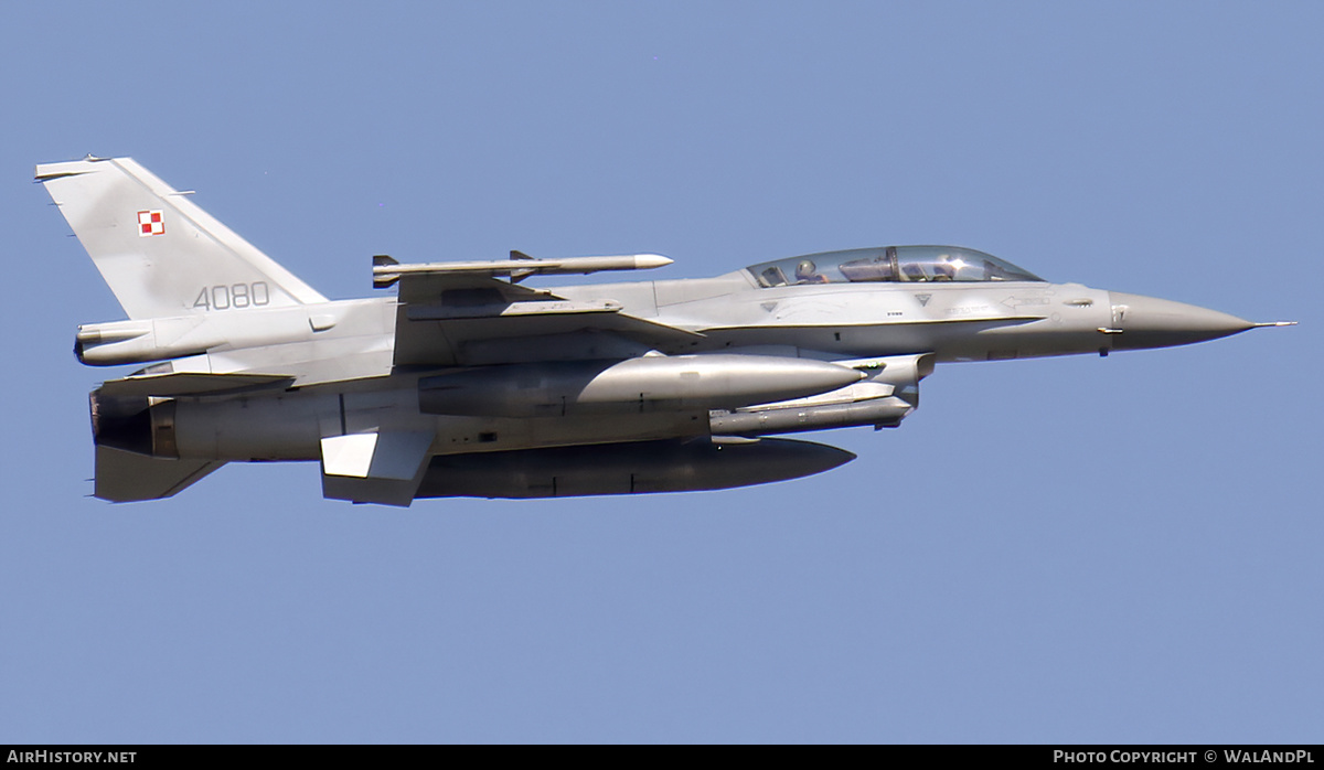 Aircraft Photo of 4080 | Lockheed Martin F-16DJ Fighting Falcon | Poland - Air Force | AirHistory.net #595416
