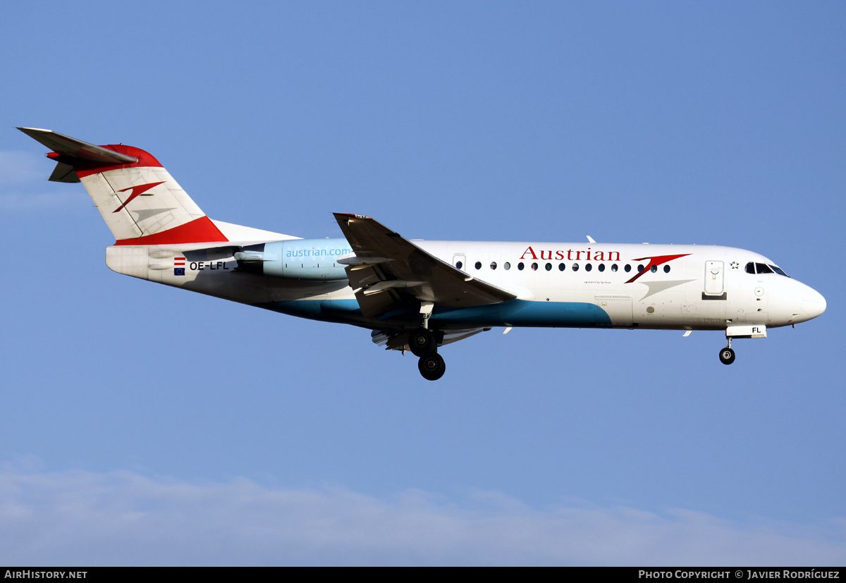 Aircraft Photo of OE-LFL | Fokker 70 (F28-0070) | Austrian Airlines | AirHistory.net #595424