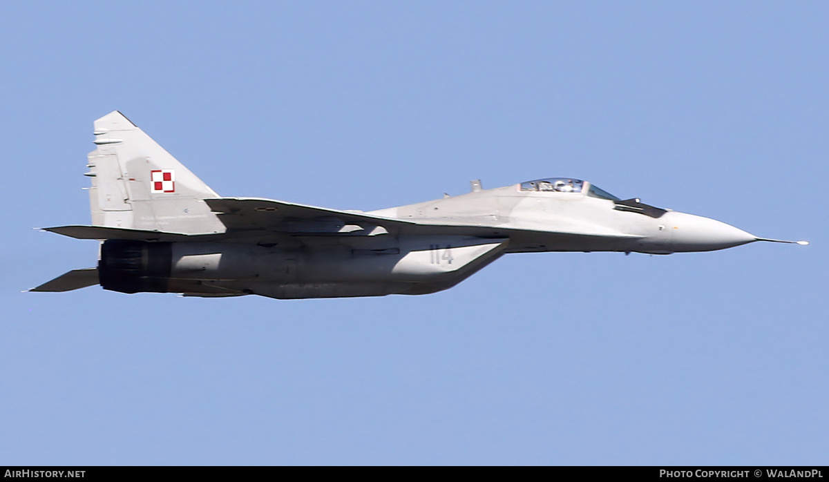 Aircraft Photo of 114 | Mikoyan-Gurevich MiG-29A (9-12A) | Poland - Air Force | AirHistory.net #595429