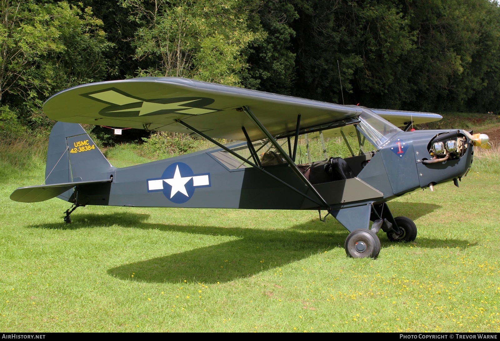 Aircraft Photo of G-BHVV / 42-38384 | Piper J-3C-65 Cub | USA - Marines | AirHistory.net #595452