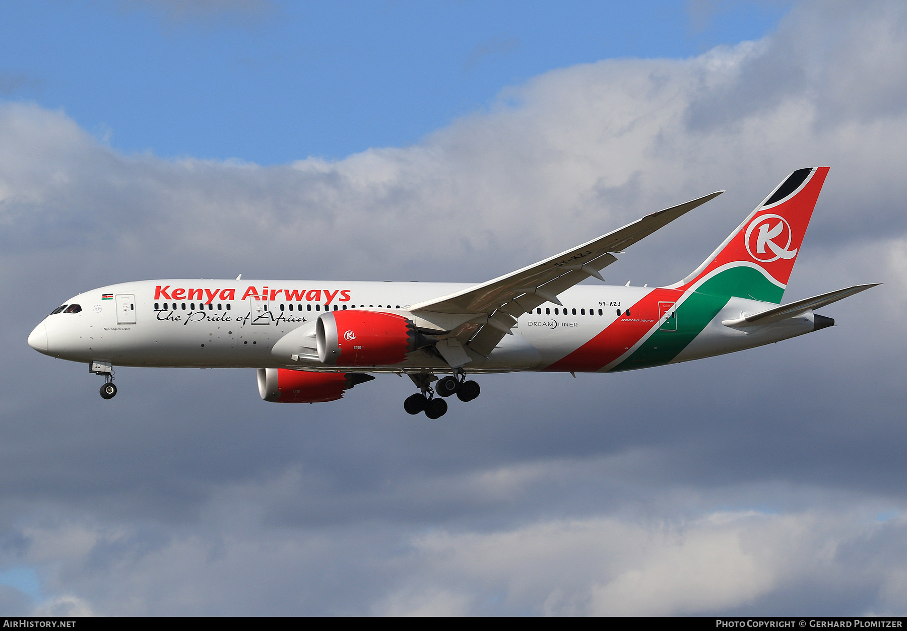 Aircraft Photo of 5Y-KZJ | Boeing 787-8 Dreamliner | Kenya Airways | AirHistory.net #595459