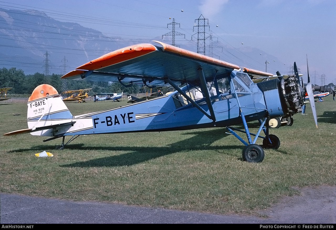 Aircraft Photo of F-BAYE | Morane-Saulnier MS.505 Criquet | AirHistory.net #595652