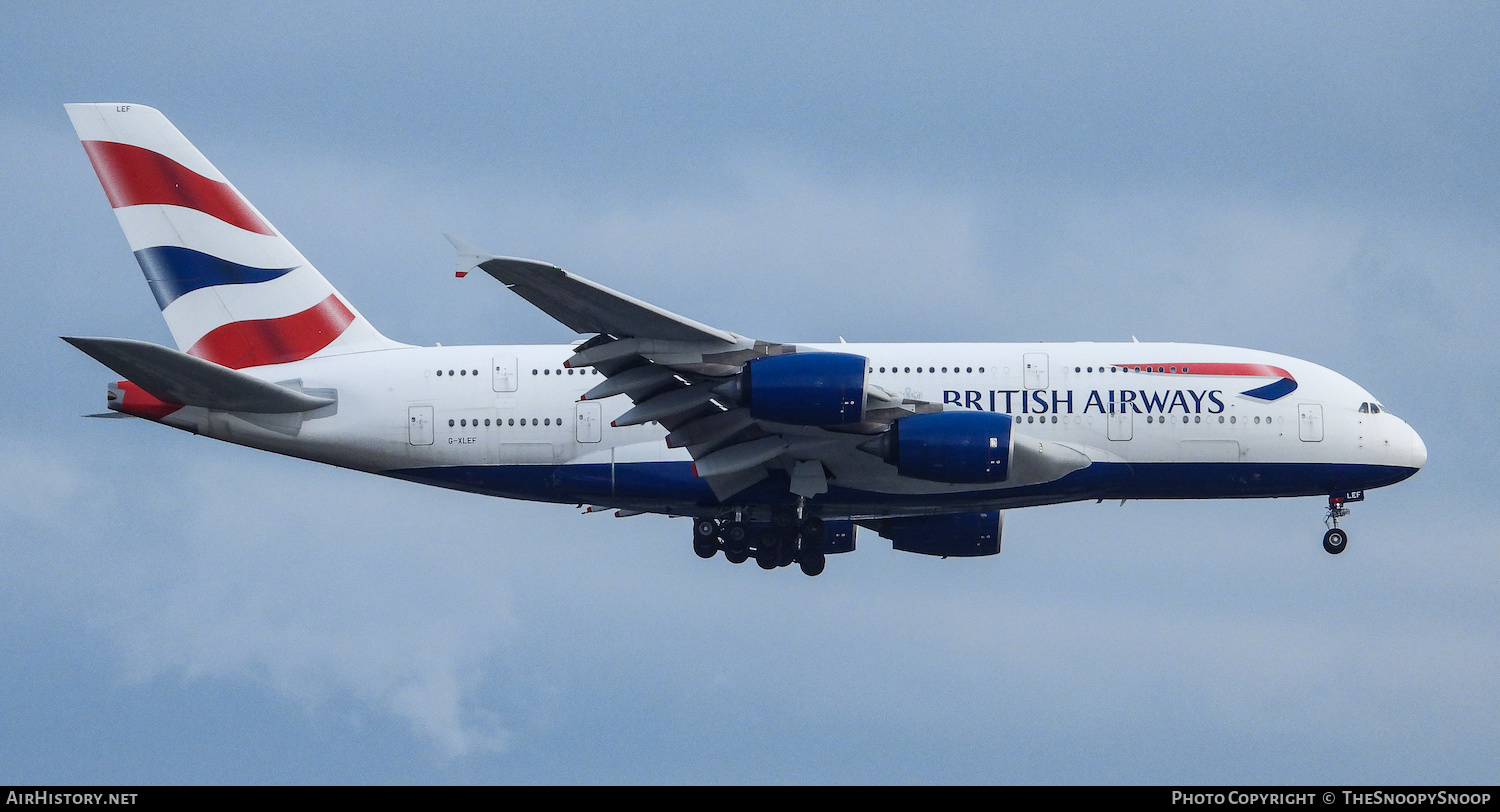 Aircraft Photo of G-XLEF | Airbus A380-841 | British Airways | AirHistory.net #595692