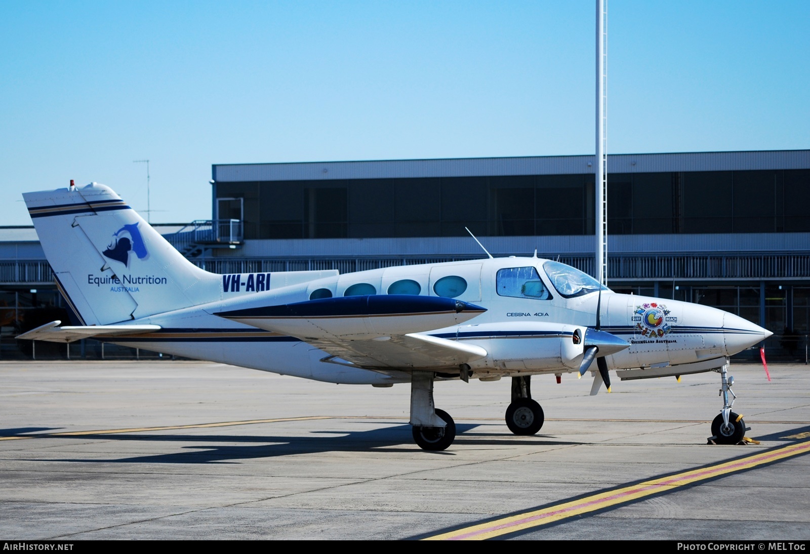 Aircraft Photo of VH-ARI | Cessna 401A | Equine Nutrition Australia | AirHistory.net #595795