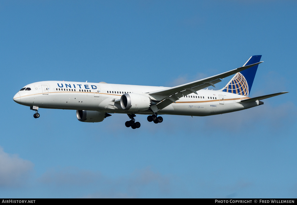 Aircraft Photo of N19951 | Boeing 787-9 Dreamliner | United Airlines | AirHistory.net #595847