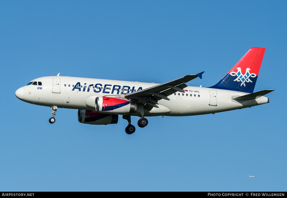 Aircraft Photo of YU-APL | Airbus A319-132 | Air Serbia | AirHistory.net #595854