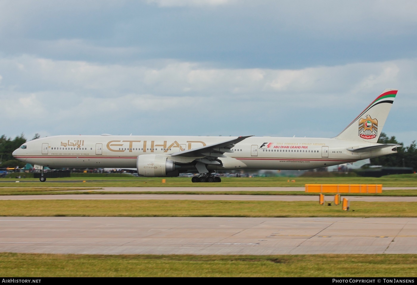 Aircraft Photo of A6-ETD | Boeing 777-3FX/ER | Etihad Airways | AirHistory.net #595915