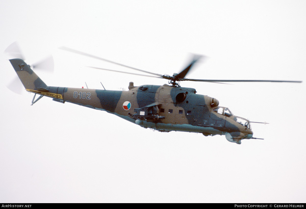 Aircraft Photo of 0102 | Mil Mi-24D | Czechoslovakia - Air Force | AirHistory.net #595921