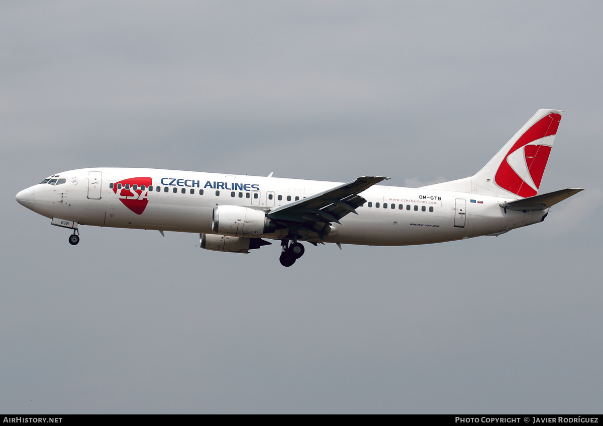 Aircraft Photo of OM-GTB | Boeing 737-49R | ČSA - Czech Airlines | AirHistory.net #595934