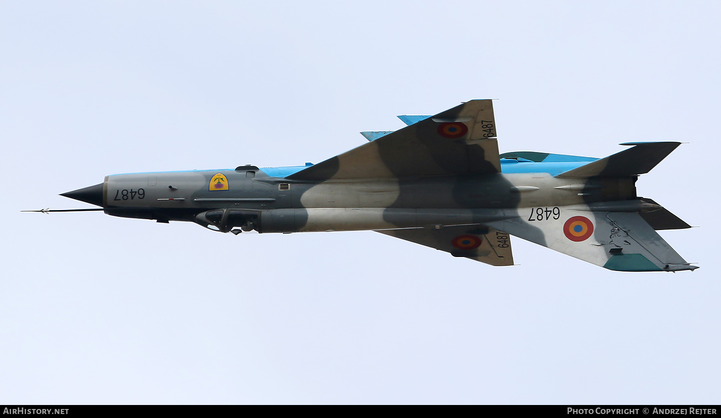 Aircraft Photo of 6487 | Mikoyan-Gurevich MiG-21MF-75 Lancer C | Romania - Air Force | AirHistory.net #596105