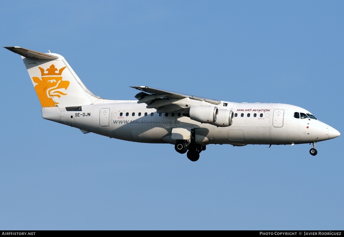 Aircraft Photo of SE-DJN | British Aerospace Avro 146-RJ85 | Malmö Aviation | AirHistory.net #596149