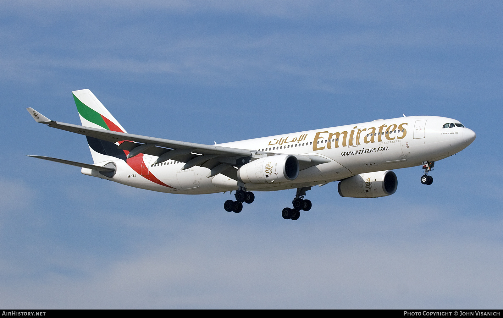 Aircraft Photo of A6-EAJ | Airbus A330-243 | Emirates | AirHistory.net #596267