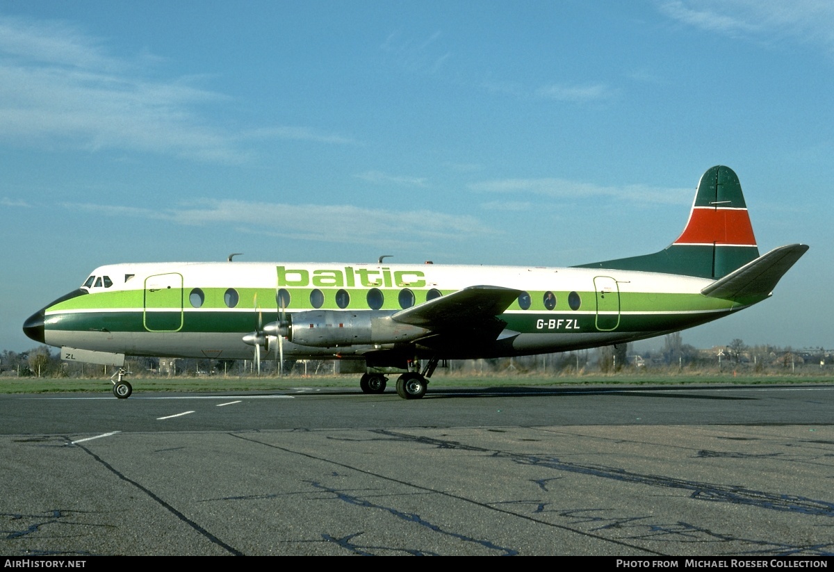 Aircraft Photo of G-BFZL | Vickers 836 Viscount | Baltic Airlines | AirHistory.net #596283