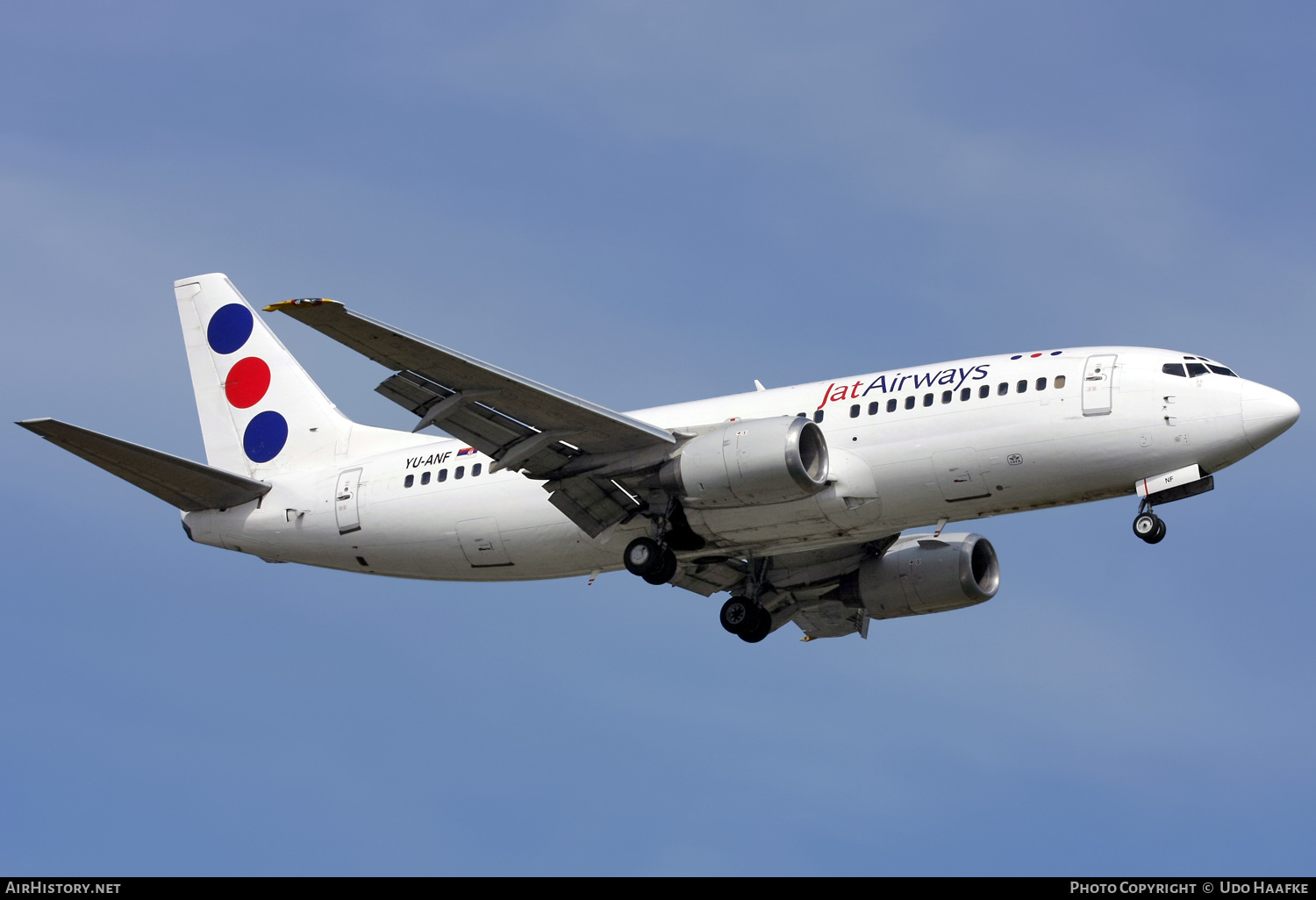 Aircraft Photo of YU-ANF | Boeing 737-3H9 | Jat Airways | AirHistory.net #596307