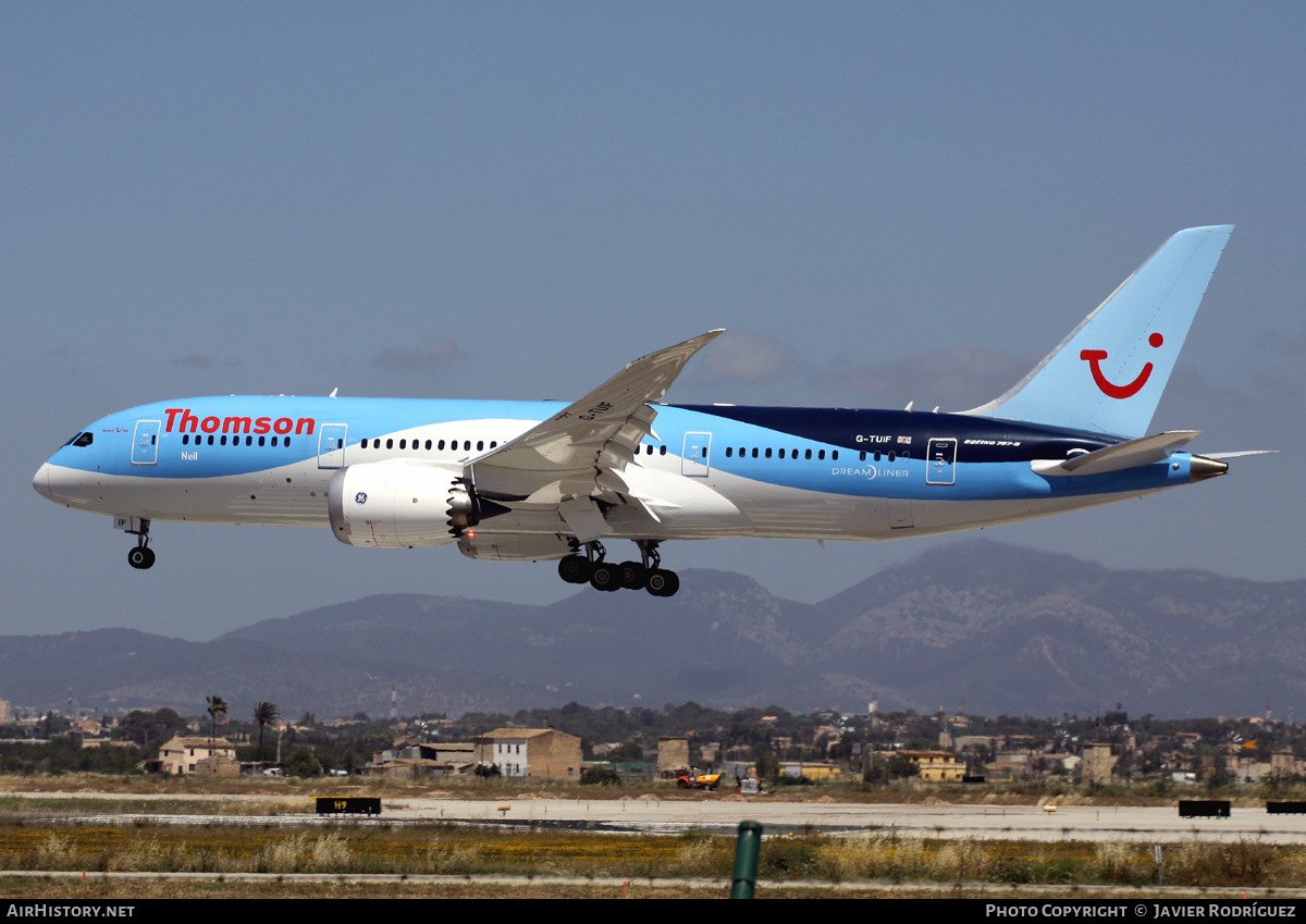 Aircraft Photo of G-TUIF | Boeing 787-8 Dreamliner | Thomson Airways | AirHistory.net #596429