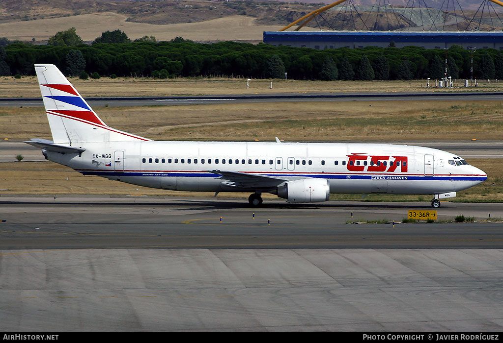 Aircraft Photo of OK-WGG | Boeing 737-4Y0 | ČSA - Czech Airlines | AirHistory.net #596436