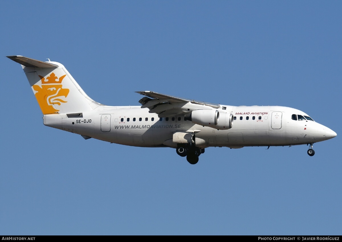 Aircraft Photo of SE-DJO | British Aerospace Avro 146-RJ85 | Malmö Aviation | AirHistory.net #596475