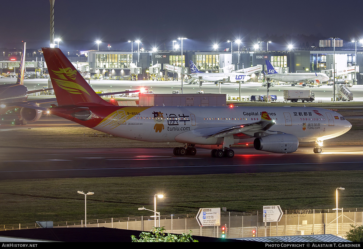Aircraft Photo of B-8550 | Airbus A330-243 | Capital Airlines | AirHistory.net #596499