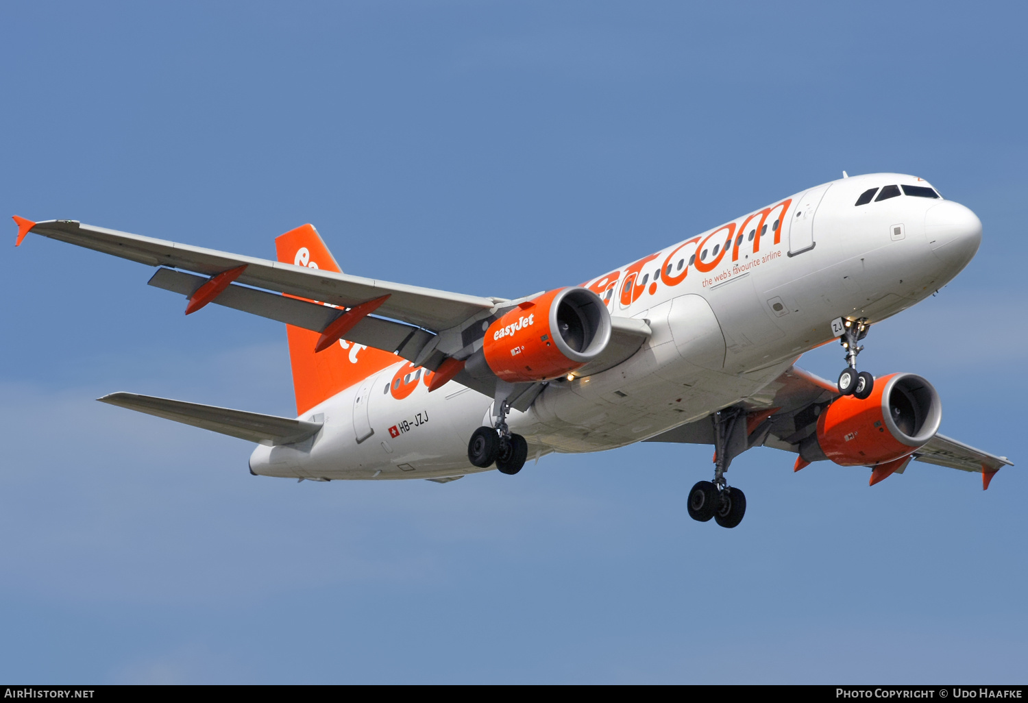 Aircraft Photo of HB-JZJ | Airbus A319-111 | EasyJet | AirHistory.net #596506