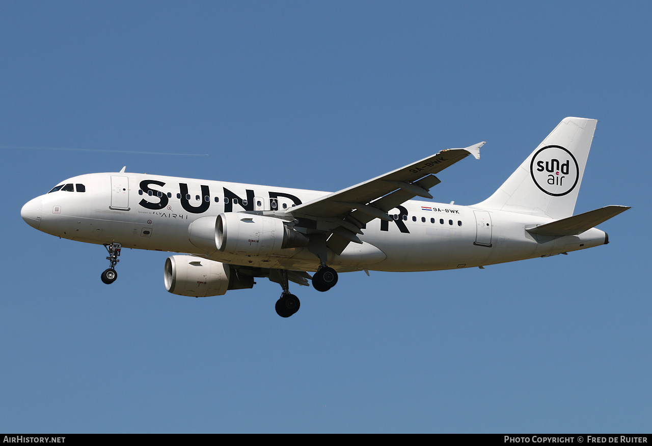 Aircraft Photo of 9A-BWK | Airbus A319-112 | Sundair | AirHistory.net #596524