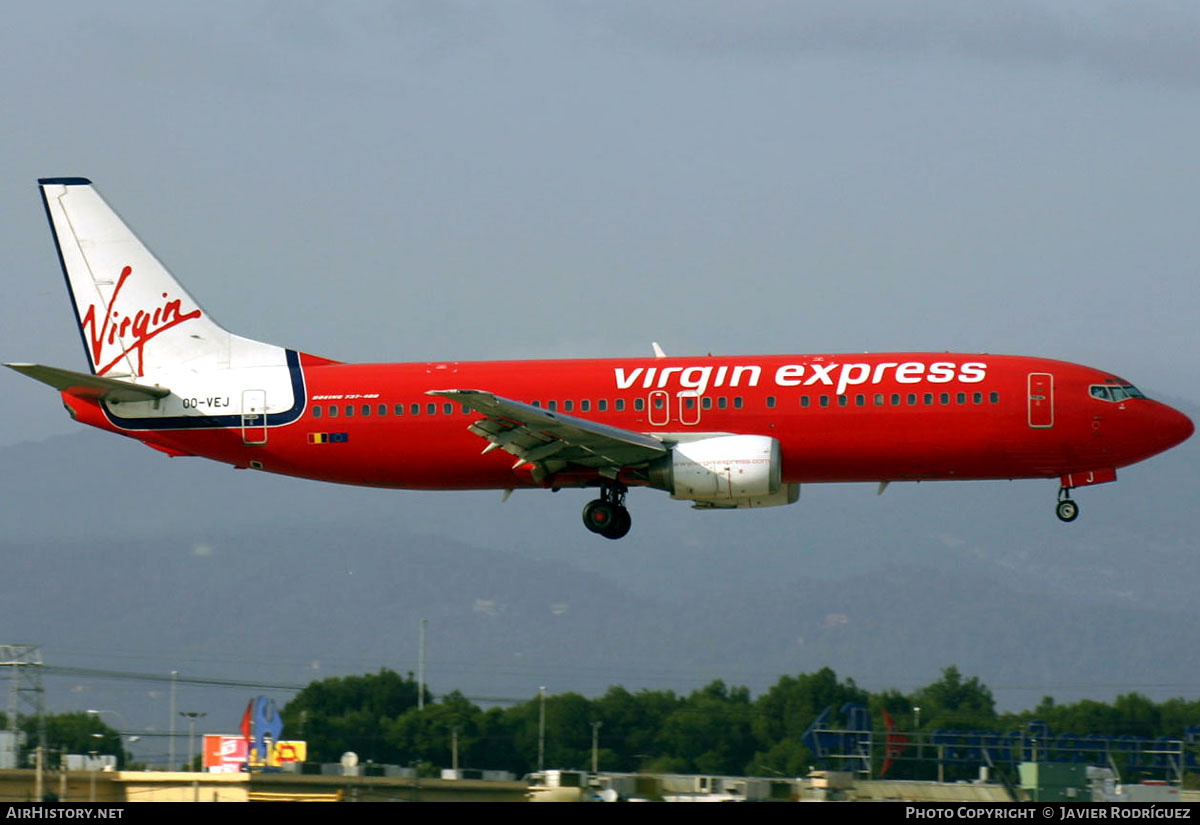 Aircraft Photo of OO-VEJ | Boeing 737-405 | Virgin Express | AirHistory.net #596685