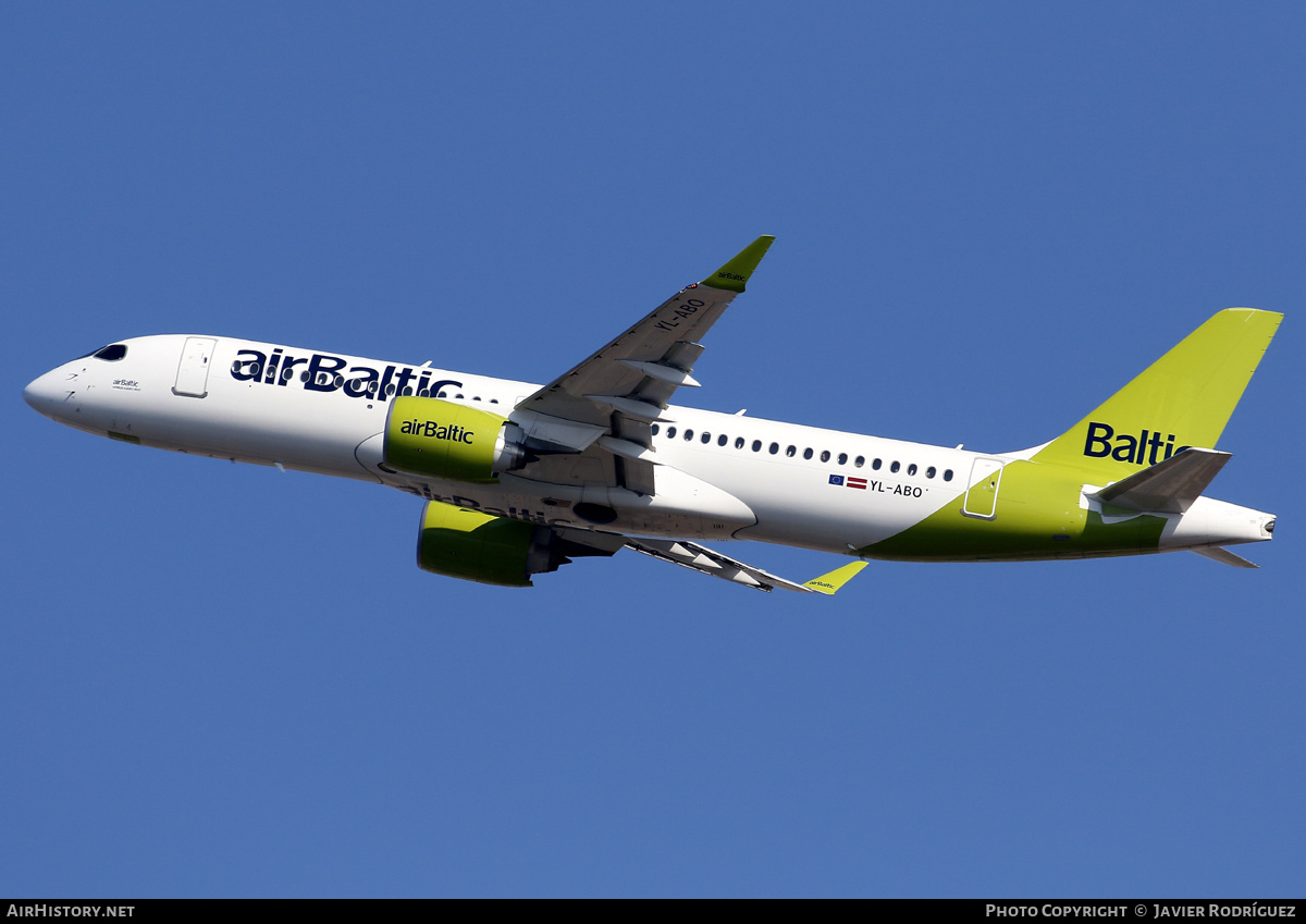 Aircraft Photo of YL-ABO | Airbus A220-371 (BD-500-1A11) | AirBaltic | AirHistory.net #596719