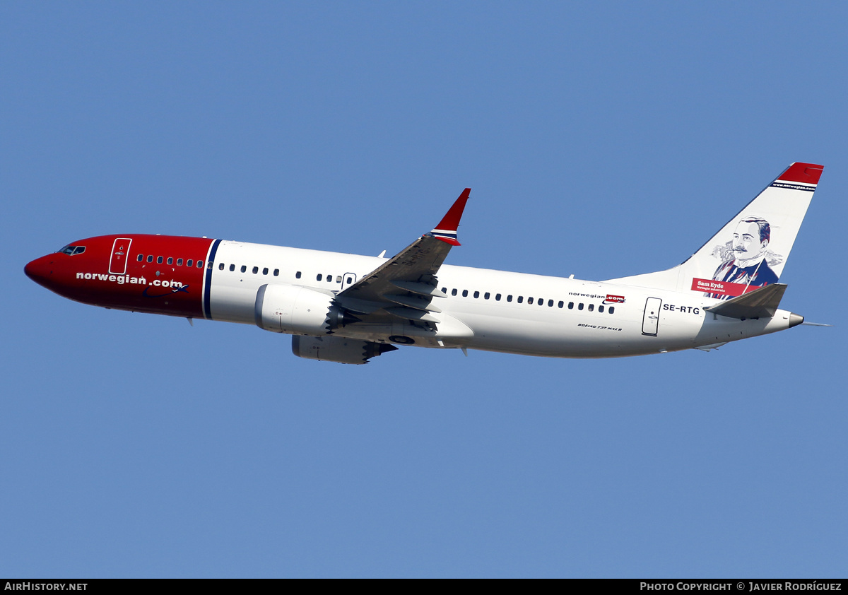 Aircraft Photo of SE-RTG | Boeing 737-8 Max 8 | Norwegian | AirHistory.net #596721