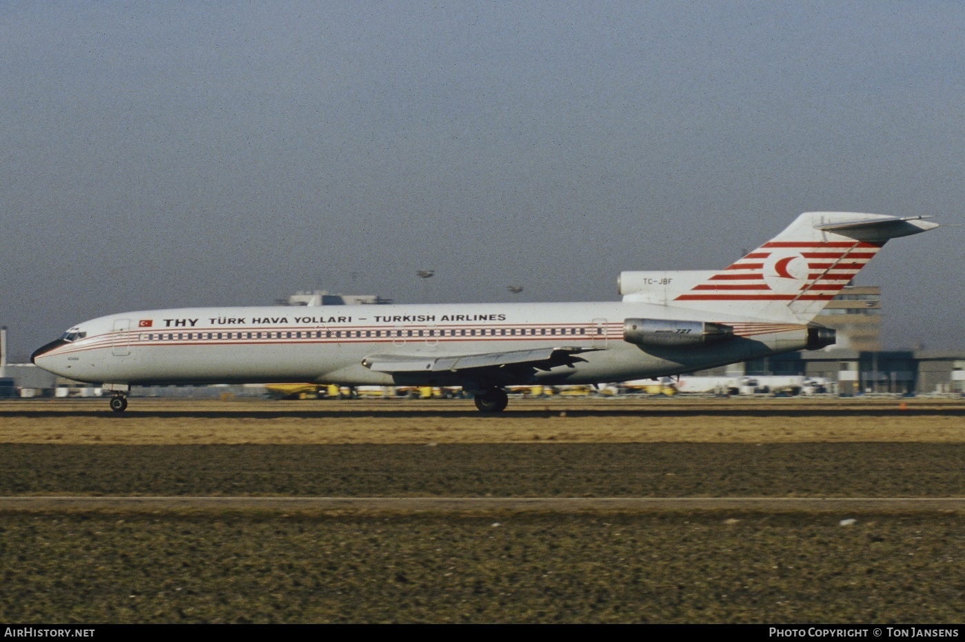 Aircraft Photo of TC-JBF | Boeing 727-2F2/Adv | THY Türk Hava Yolları - Turkish Airlines | AirHistory.net #596865