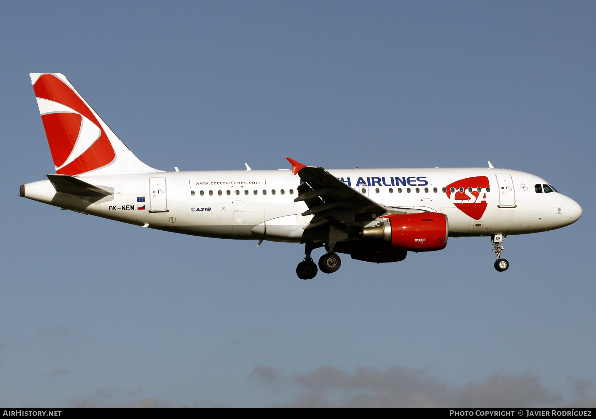 Aircraft Photo of OK-NEM | Airbus A319-112 | ČSA - Czech Airlines | AirHistory.net #597232