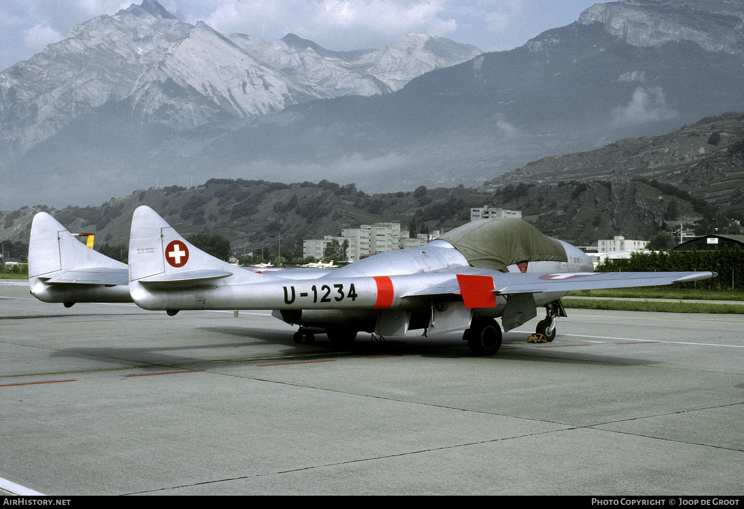 Aircraft Photo of U-1234 | De Havilland D.H. 115 Vampire T55 | Switzerland - Air Force | AirHistory.net #597275
