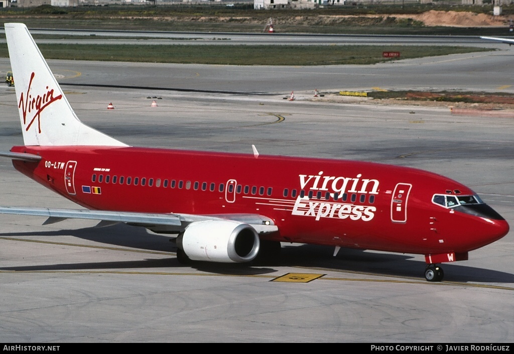 Aircraft Photo of OO-LTW | Boeing 737-33A | Virgin Express | AirHistory.net #597349