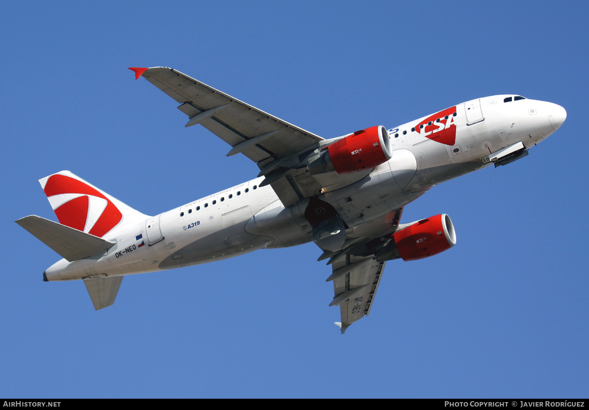 Aircraft Photo of OK-NEO | Airbus A319-112 | ČSA - Czech Airlines | AirHistory.net #597541