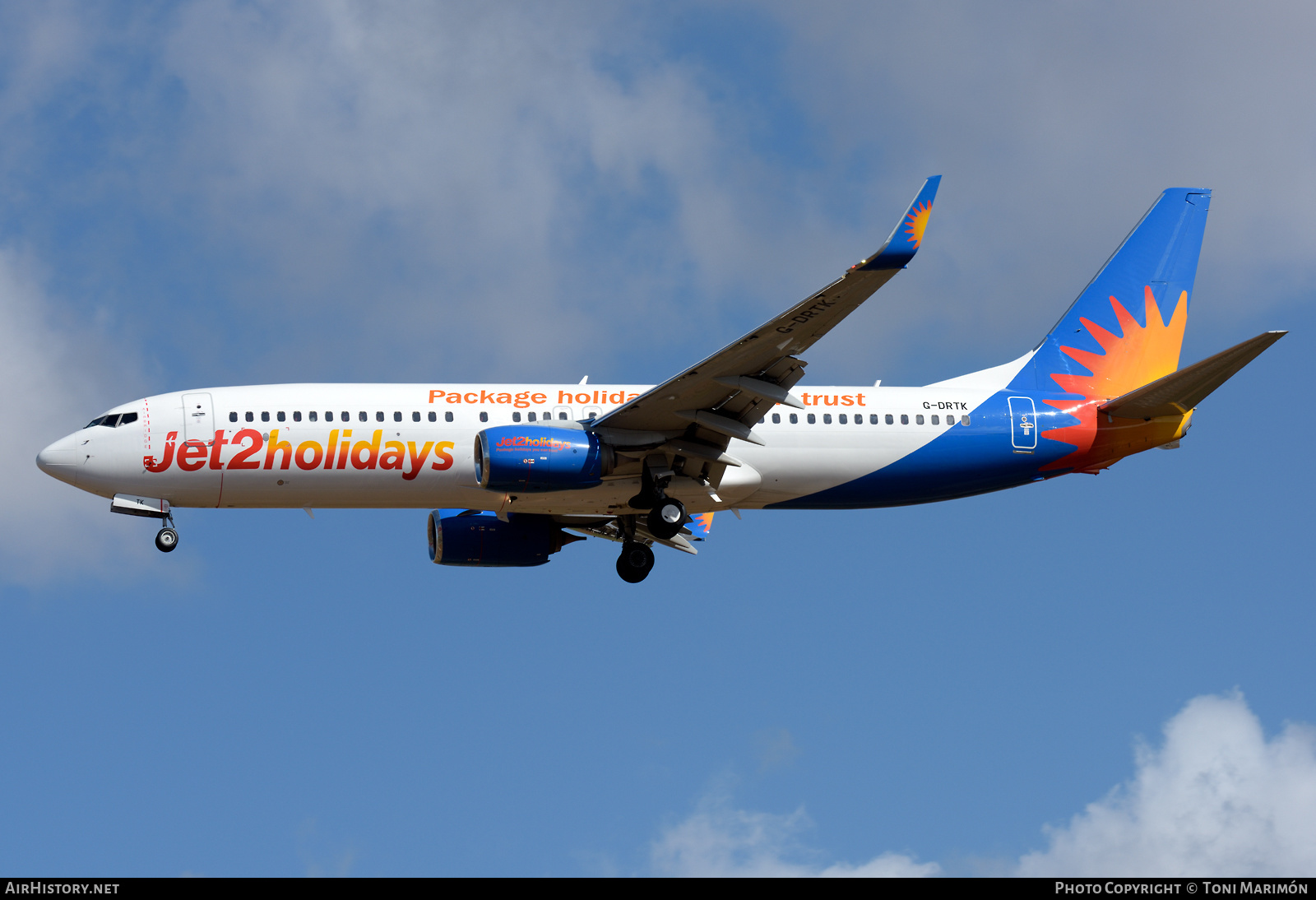 Aircraft Photo of G-DRTK | Boeing 737-8KN | Jet2 Holidays | AirHistory.net #597668