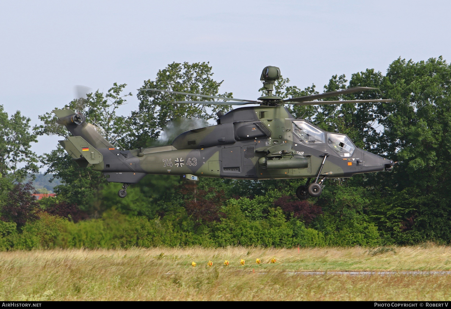 Aircraft Photo of 74+43 | Eurocopter EC-665 Tiger UHT | Germany - Army | AirHistory.net #597736