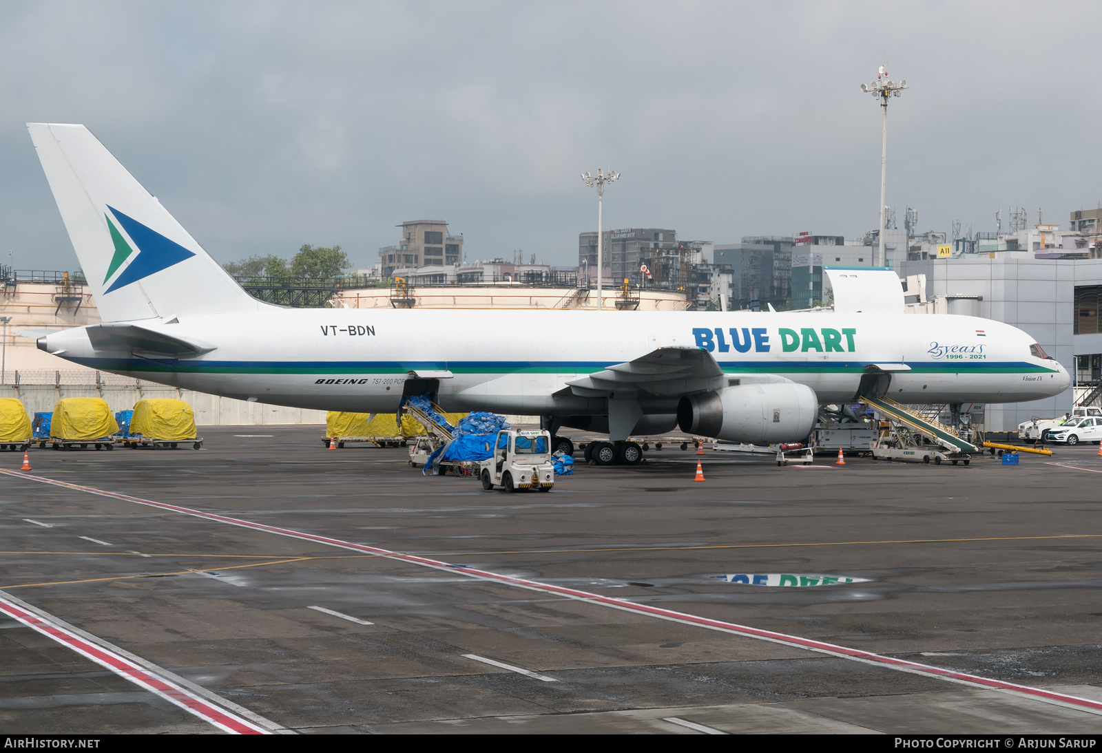 Aircraft Photo of VT-BDN | Boeing 757-25C(PCF) | Blue Dart Aviation | AirHistory.net #597986
