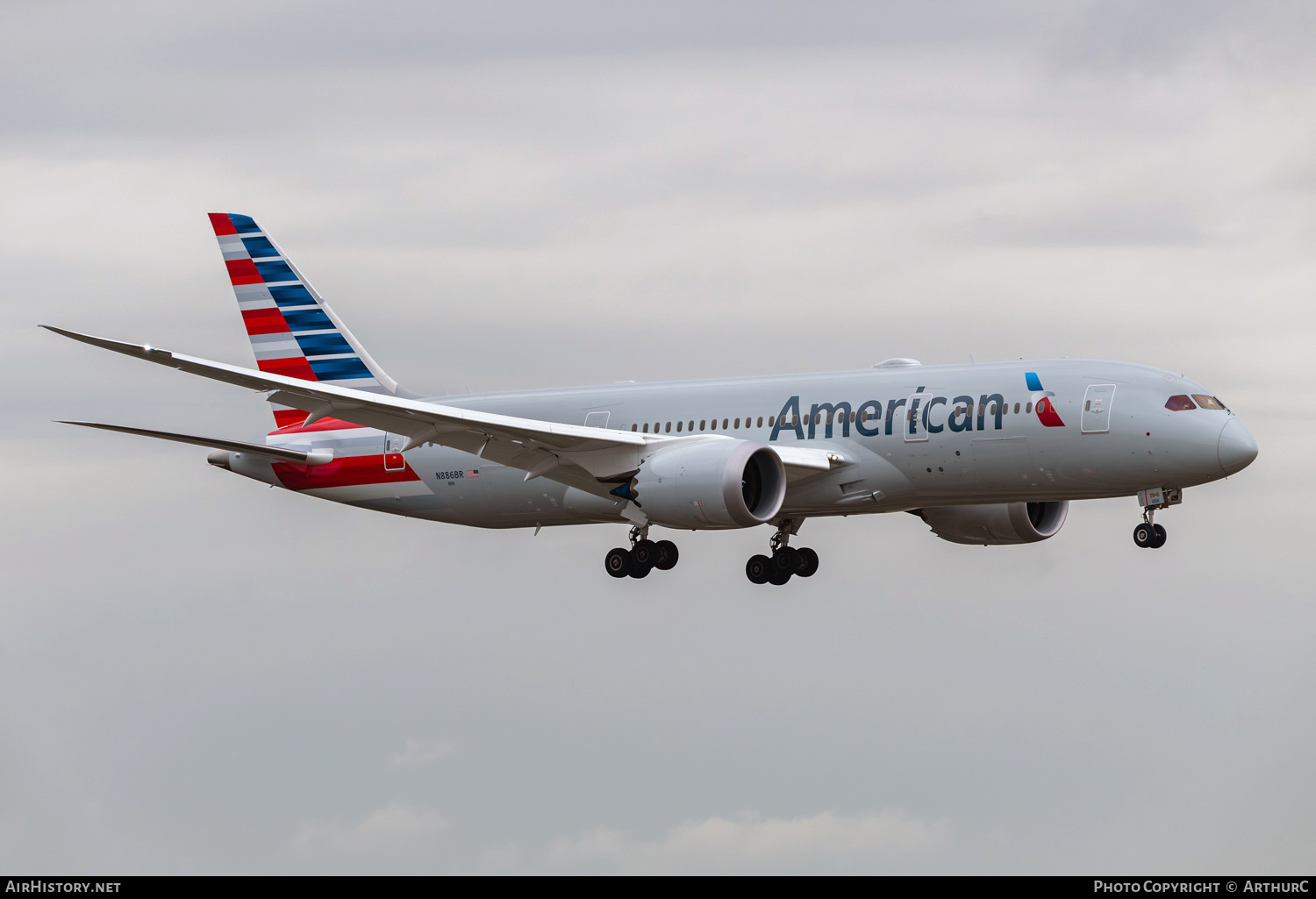 Aircraft Photo of N886BR | Boeing 787-8 Dreamliner | American Airlines | AirHistory.net #598036