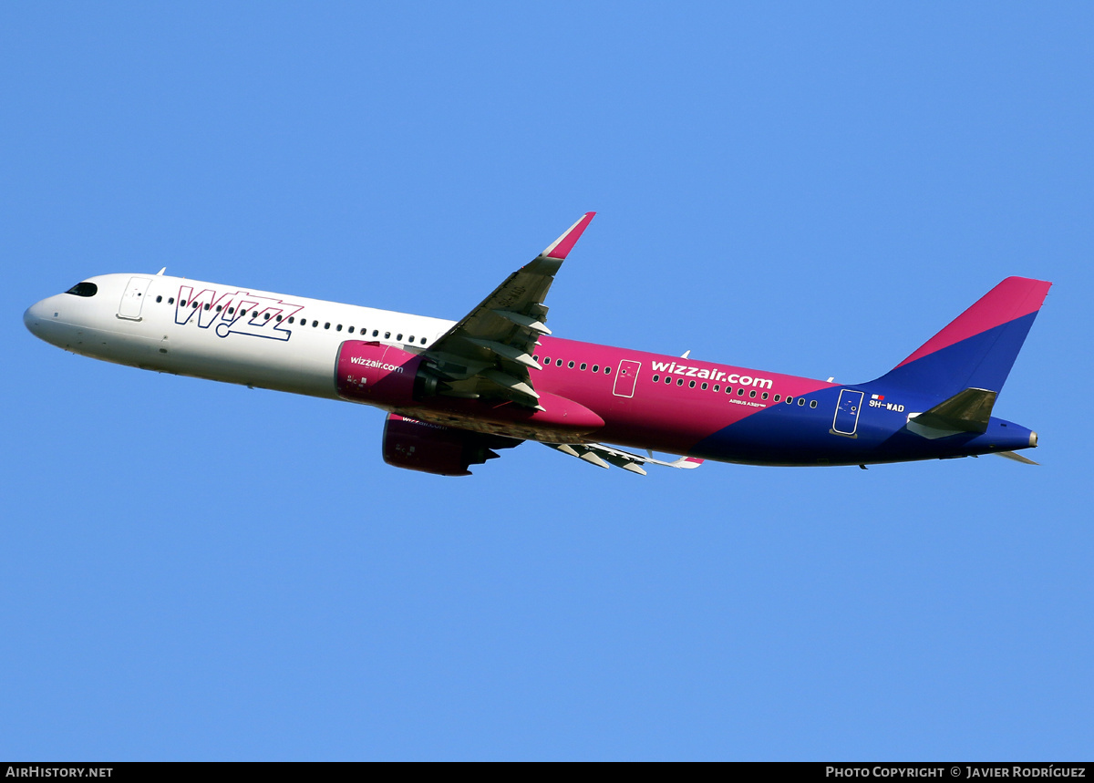 Aircraft Photo of 9H-WAD | Airbus A321-271NX | Wizz Air | AirHistory.net #598177