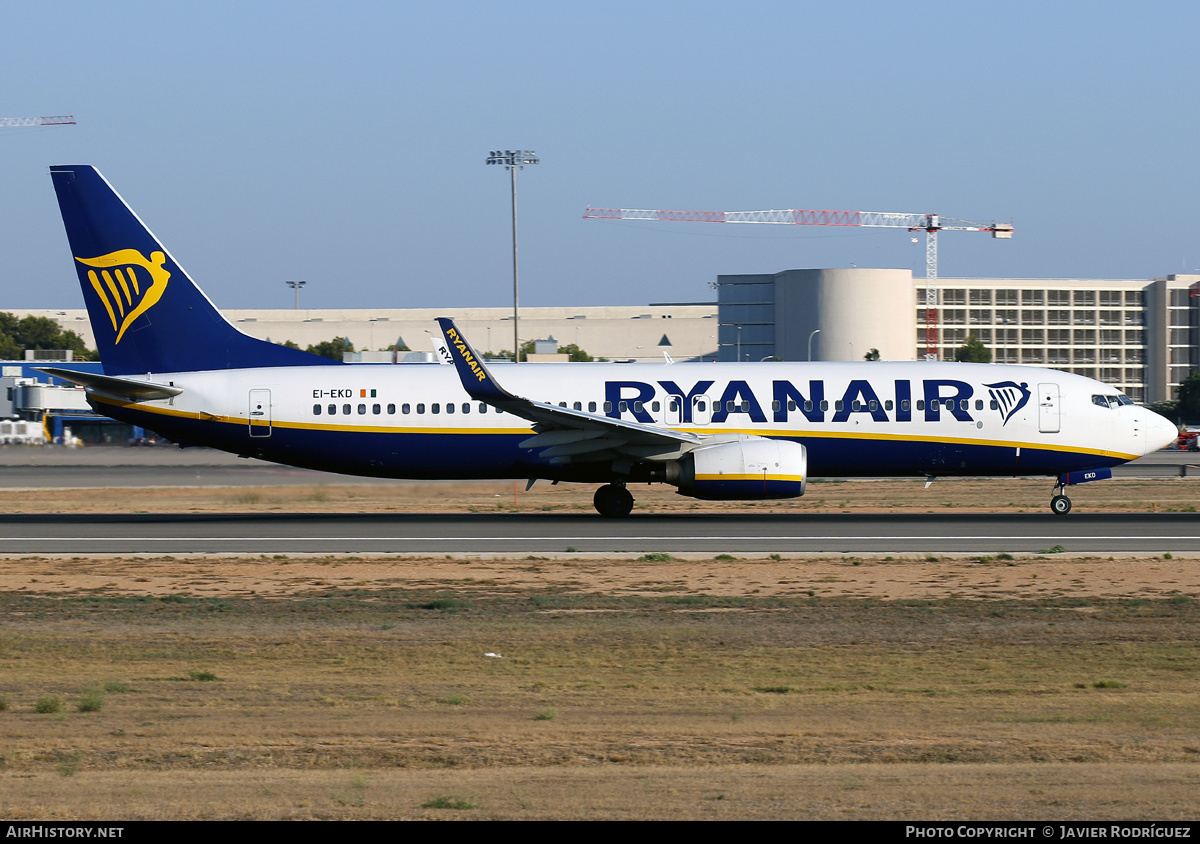 Aircraft Photo of EI-EKD | Boeing 737-8AS | Ryanair | AirHistory.net #598269
