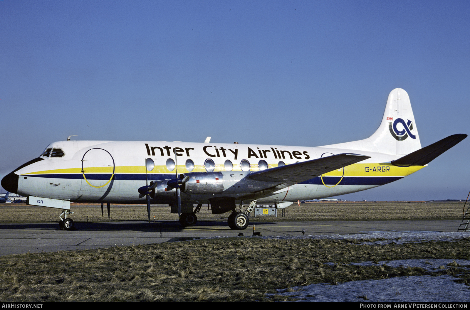 Aircraft Photo of G-ARGR | Vickers 708 Viscount | Inter City Airlines | AirHistory.net #598460