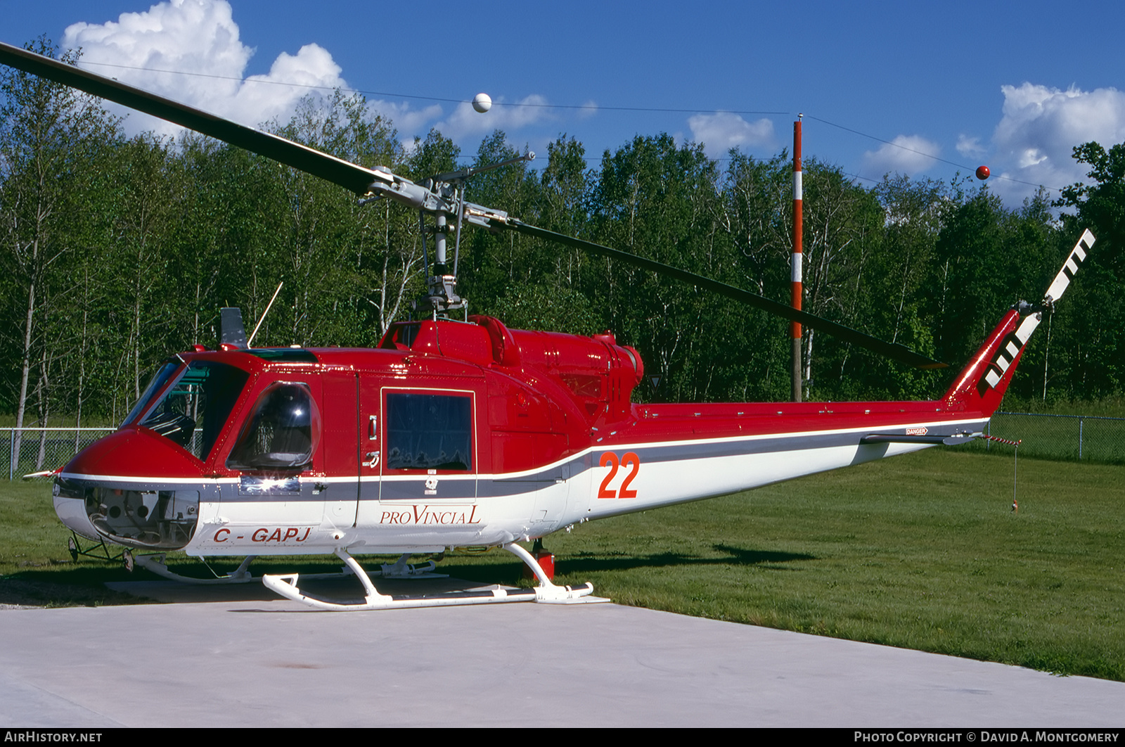 Aircraft Photo of C-GAPJ | Bell 204B | Provincial Helicopters | AirHistory.net #598499