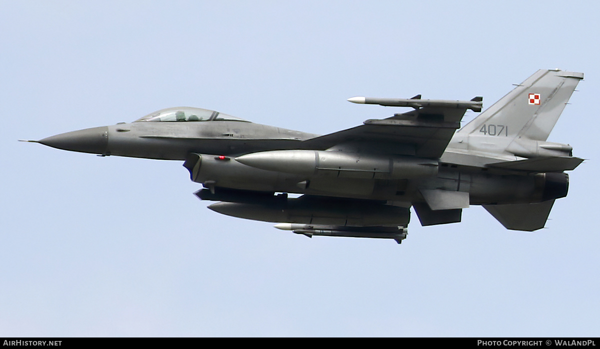 Aircraft Photo of 4071 | General Dynamics F-16C Fighting Falcon | Poland - Air Force | AirHistory.net #598617